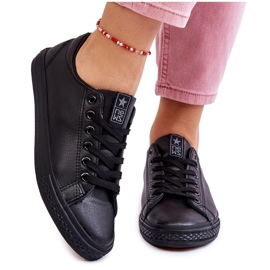 News Sneaker nere classiche in pelle in pelle da donna nero 6