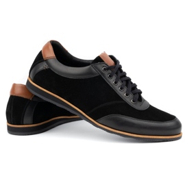 Olivier Scarpe da uomo in pelle 7007KB nere nero 3