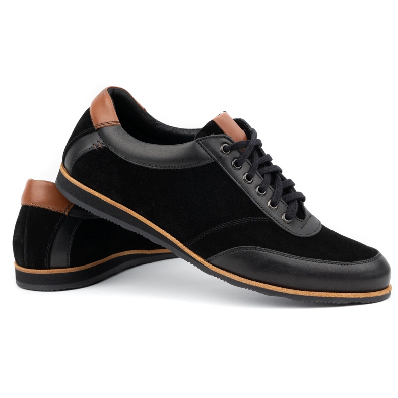 Olivier Scarpe da uomo in pelle 7007KB nere nero 3