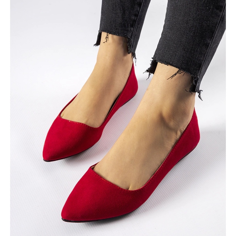 Ballerine rosse a punta Riv rosso 1