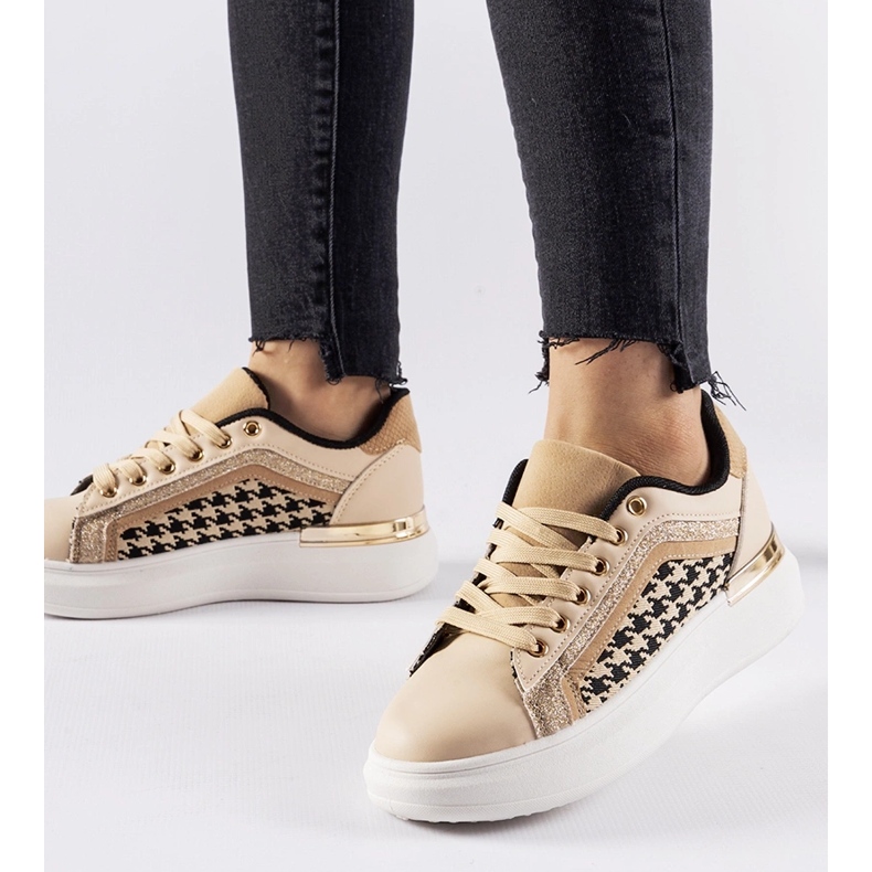Sneakers beige con brillantini Briercliff 1