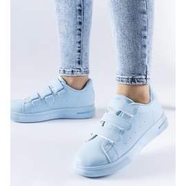 Sneakers Paré blu con chiusura in velcro 1