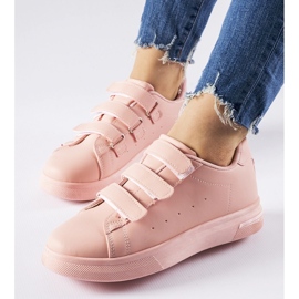 Sneakers Paré rosa con chiusura in velcro 1