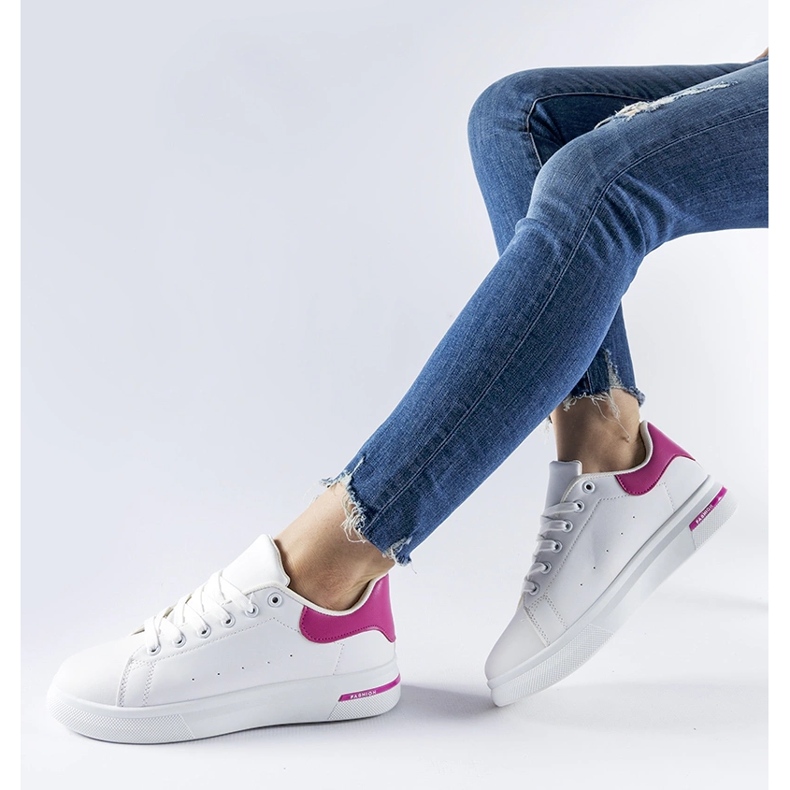 Scarpe da ginnastica Leland bianche e rosa bianco 1