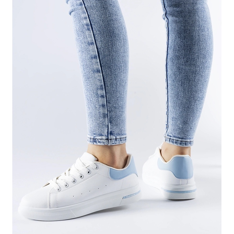 Scarpe da ginnastica Leland bianche e blu bianca 1