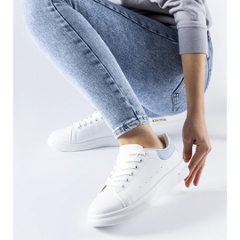 Scarpe da ginnastica Leland bianche e blu bianca 2