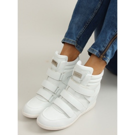 Sneakers viso alte JT35 bianche bianco 1