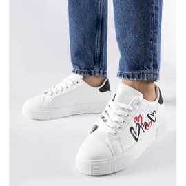 Sneakers bianche sulla piattaforma Montclair bianca 1