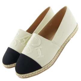 Esapdryle con lettere in rilievo T267 Beige nero marrone 1