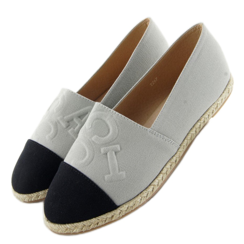 Esapdryles con lettere in rilievo T267 Grigio nero 1