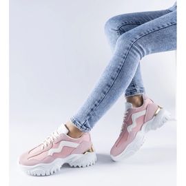 Sneaker rosa con massiccia suola Gironic 1