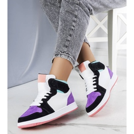 Sneaker alte viola di Kari 1