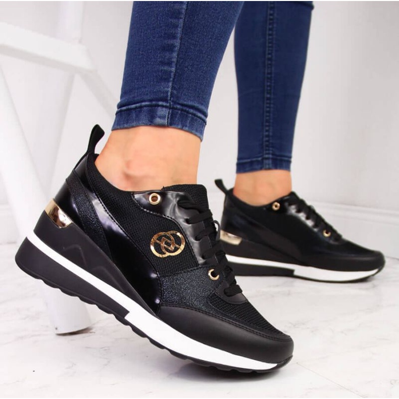 EVento W EVE274A scarpe con zeppa, nere nero 2