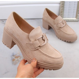 Scarpe Vinceza W JAN177D in camoscio, beige 1