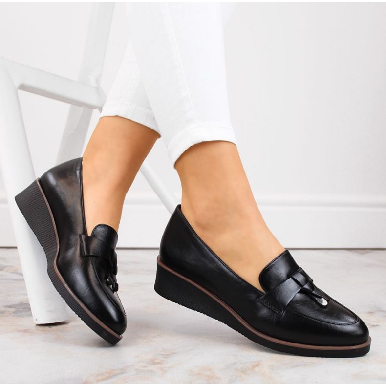 Scarpe con zeppa Vinceza W JAN263A, nere nero 2