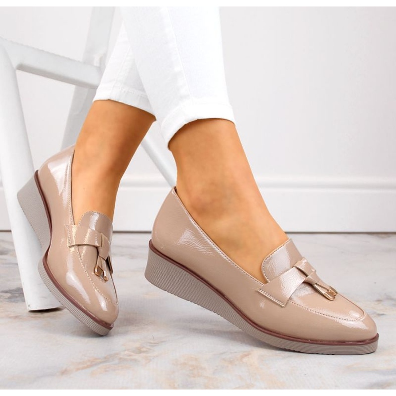 Scarpe con zeppa Vinceza W JAN263B, beige 2