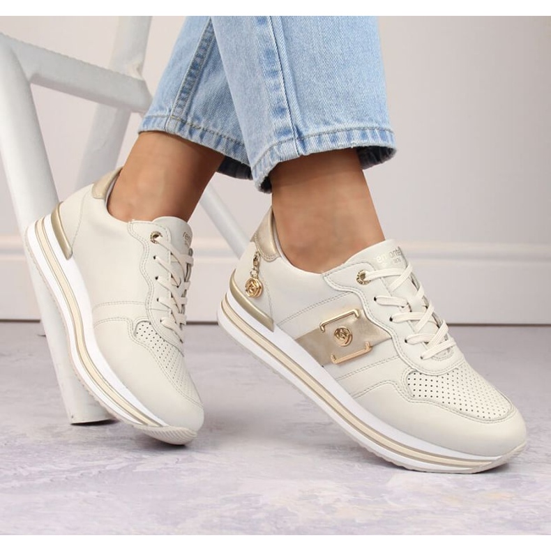 Rieker Scarpe Remonte W RKR643 in pelle beige 2