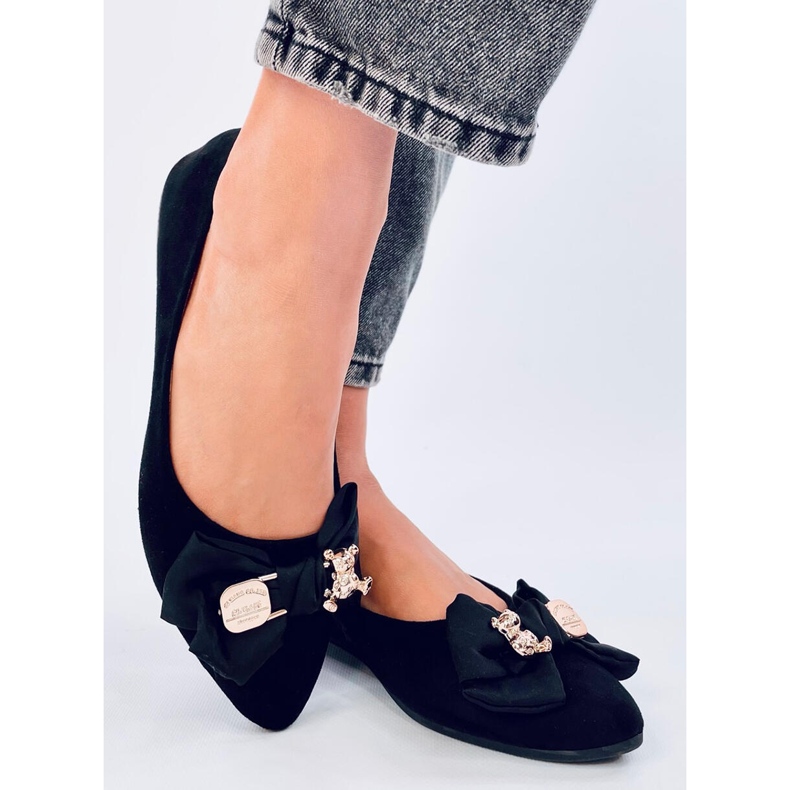 Bonnies Ballerine nere con orsetto nero 1
