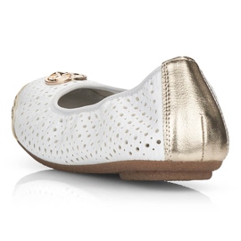 Ballerine da donna bianche traforate Rieker 41459-80 1