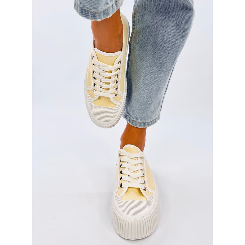 Sneakers con plateau da donna Dors Yellow giallo 1