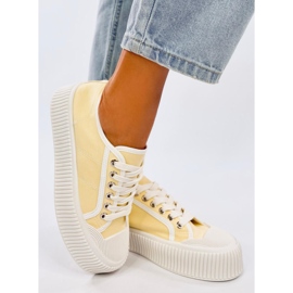 Sneakers con plateau da donna Dors Yellow giallo 2