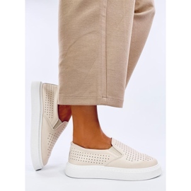 Towns Sneakers slip-on beige traforate 2