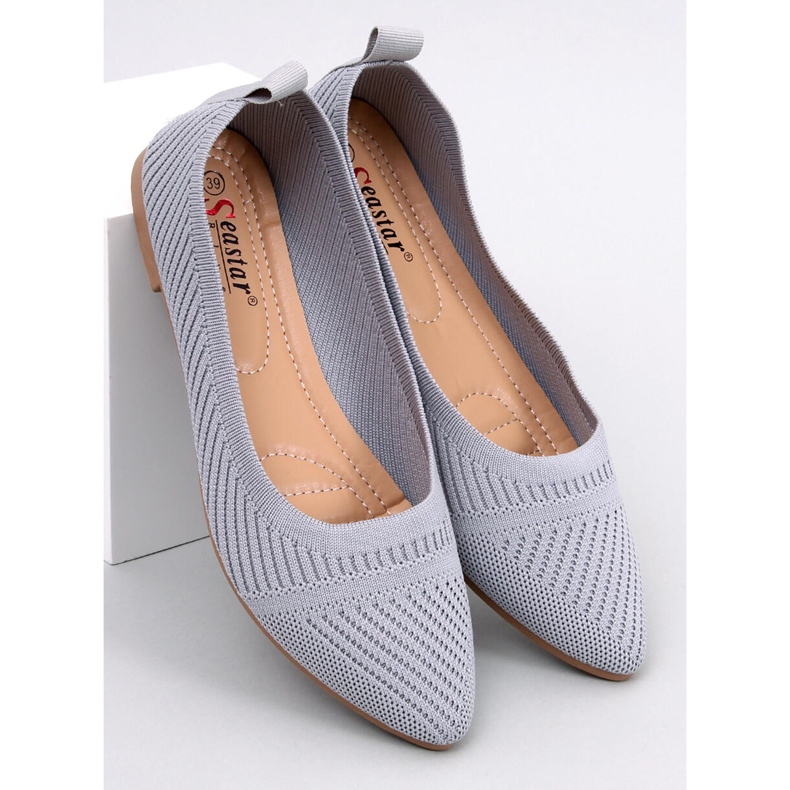 Ballerine intrecciate Kayla grigie grigio 1