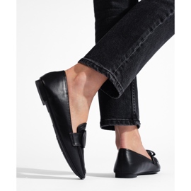 Eleganti mocassini Shelovet neri da donna nero 2