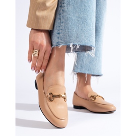 Mocassini Scarpe beige marrone 1