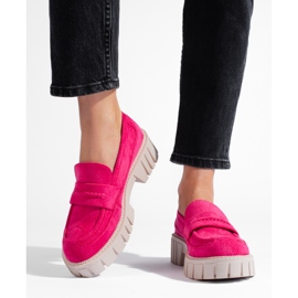 Scarpe da donna in camoscio rosa 2