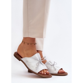 Pantofole in pelle da donna Zazoo 2659 Argento d'argento 1