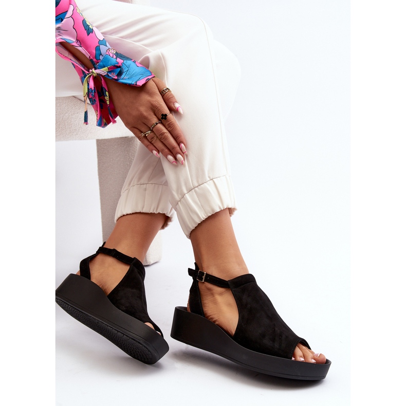 Zazoo 2914 Sandali da Donna Camoscio Nero 1