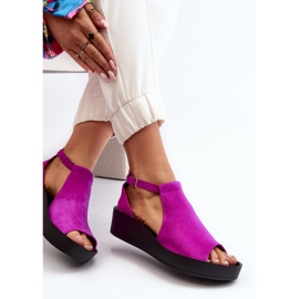 Zazoo 2914 Sandali da Donna Camoscio Fucsia rosa 1