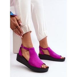 Zazoo 2914 Sandali da Donna Camoscio Fucsia rosa 2