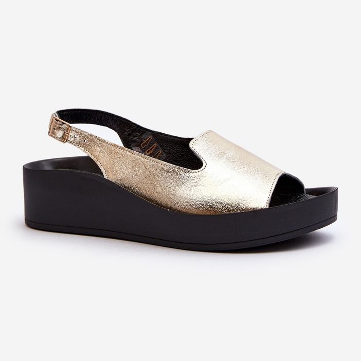 Zazoo 2893 Sandali da Donna in Pelle con Suola Spessa, Oro d'oro 2