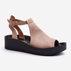 Zazoo 2914 Sandali da Donna Camoscio Beige 1