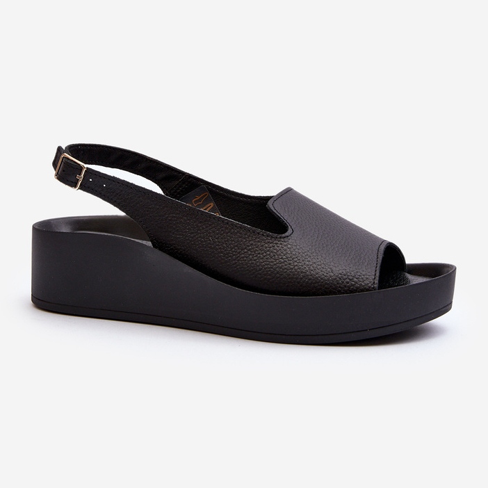 Zazoo 2893 Sandali da Donna in Pelle con Suola Spessa, Nero 1