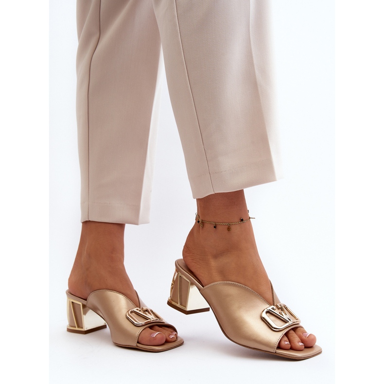Infradito Eleganti da Donna con Tacco Alto Laura Messi 2771 Oro d'oro 1