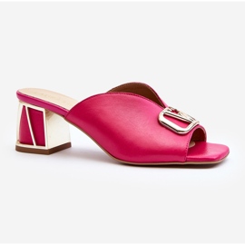 Infradito eleganti da donna con tacco alto Laura Messi 2771 Fucsia rosa 2