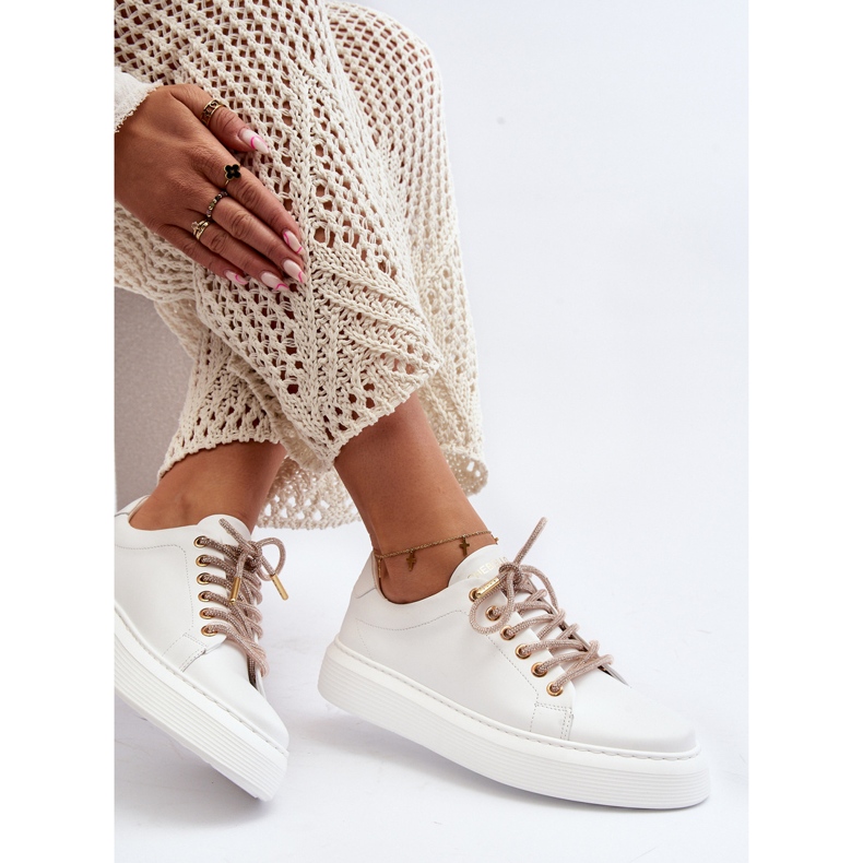 Scarpe Sportive da Donna in Pelle CheBello 4362 Bianco bianca 1