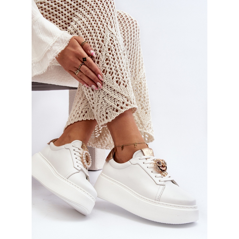 Sneakers in pelle da donna CheBello 4411 Bianco 1