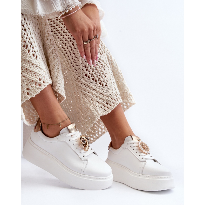 Sneakers in pelle da donna CheBello 4411 Bianco bianca 2