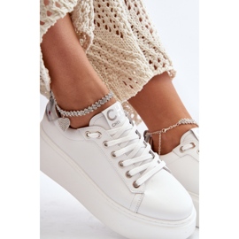 Sneakers da Donna in Pelle con Bracciale CheBello 4406 Bianco 2