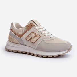 Scarpe Sportive Sneakers Beige da Donna Alettesa 2