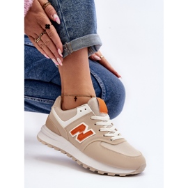 Scarpe sportive sneakers da donna Lifari beige 1
