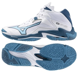 Scarpe da pallavolo Mizuno Wave Lightning Z8 Mid M V1GA240521 bianca 1