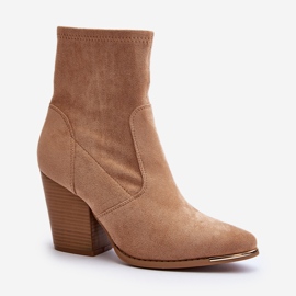 Stivaletti da donna Khaki Sanile beige 1