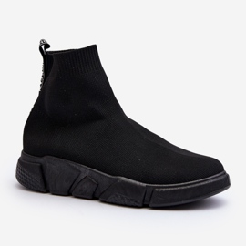 Scarpe Sportive da Donna con Calzino Zirila Nero 1