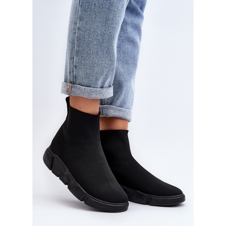 Scarpe Sportive da Donna con Calzino Zirila Nero 2