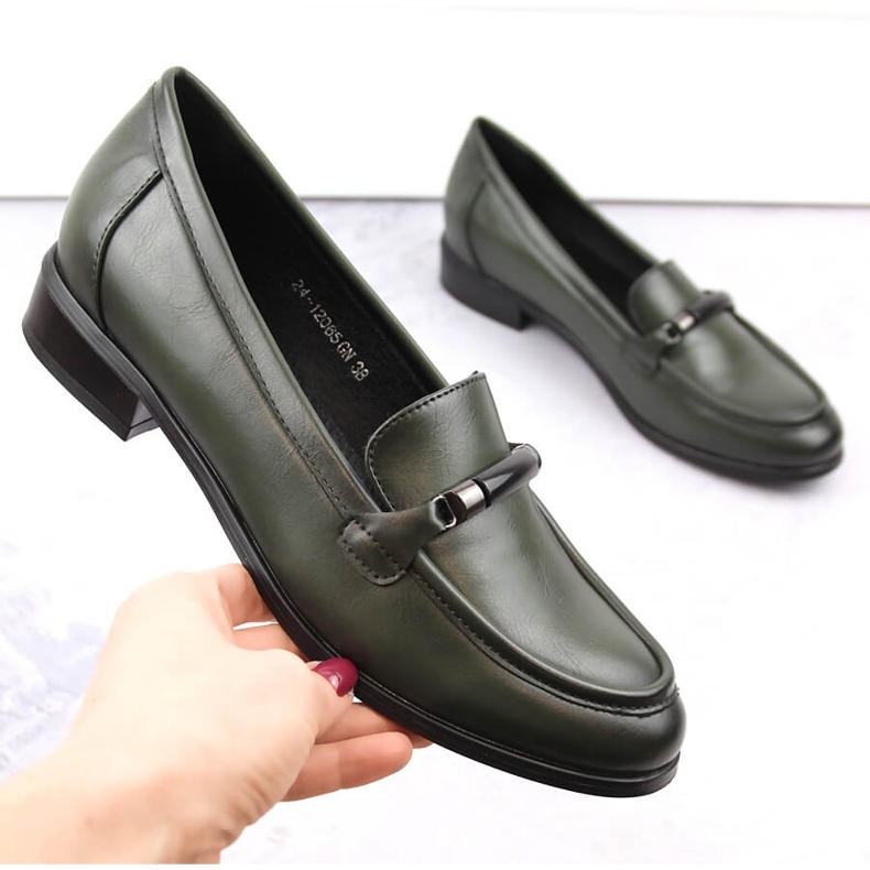 Scarpe basse da donna, verde Potocki SZ12065 1